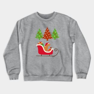 Fox Red Labrador Christmas Sleigh Crewneck Sweatshirt